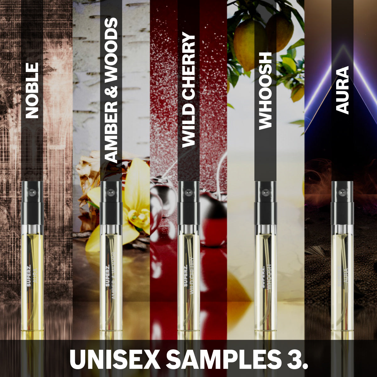 Unisex Samples 3. - 5x1.5 ml Extrait De Parfum
