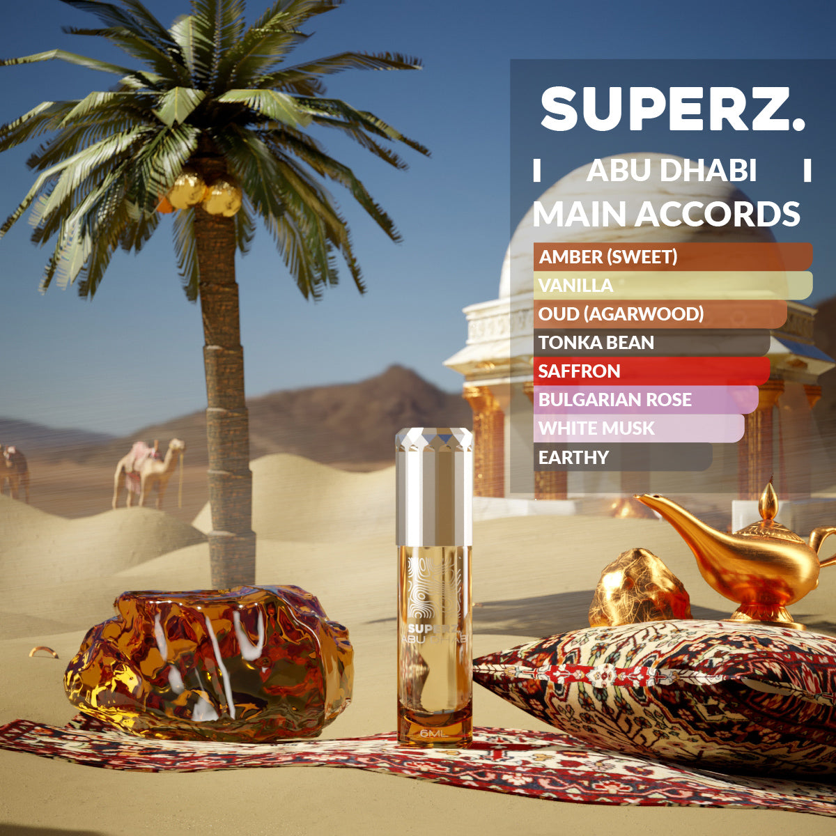 Abu Dhabi - 6 ml Exclusive 100% Perfume oil - Unisex - with new box design