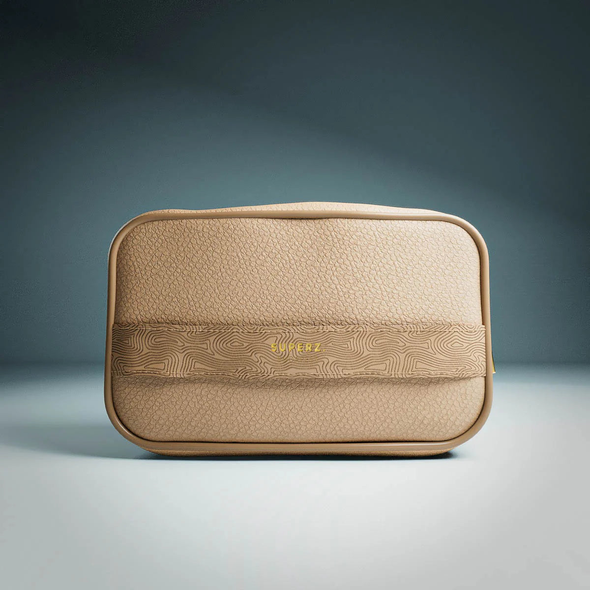 Premium vegane Lederkosmetiktasche - Beige