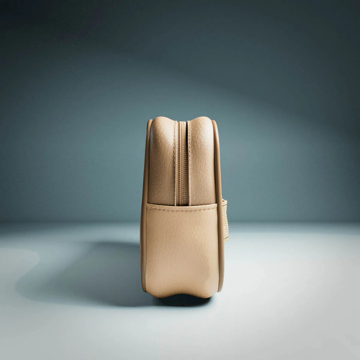 Premium vegane Lederkosmetiktasche - Beige