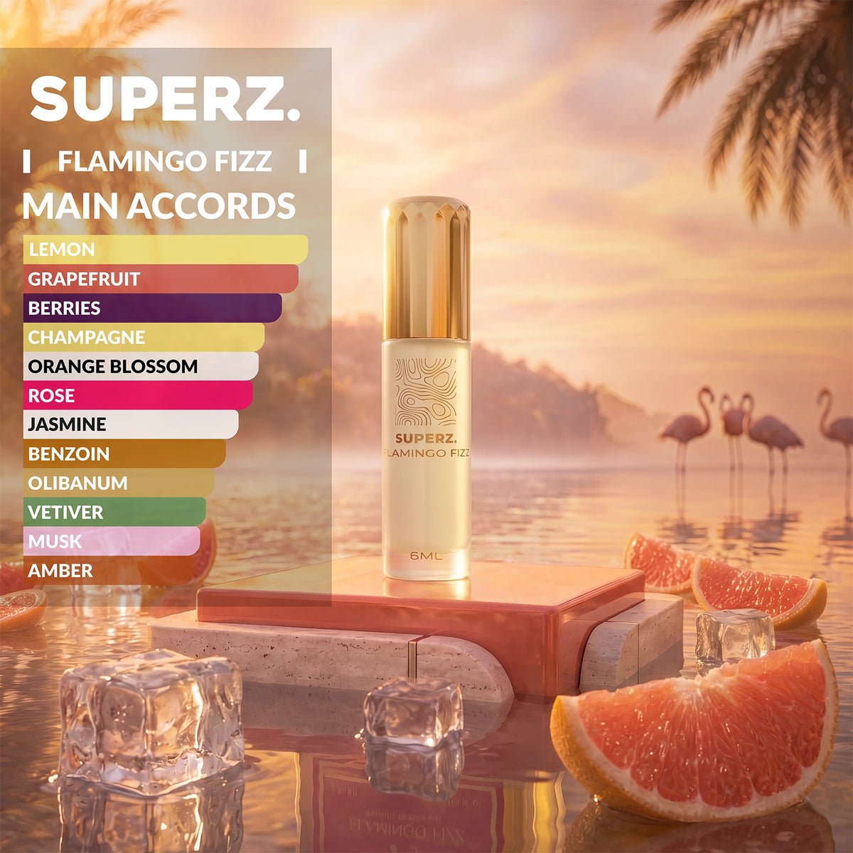 Flamingo Fizz - 6 ml Exkluzívny 100% parfumový olej - Unisex