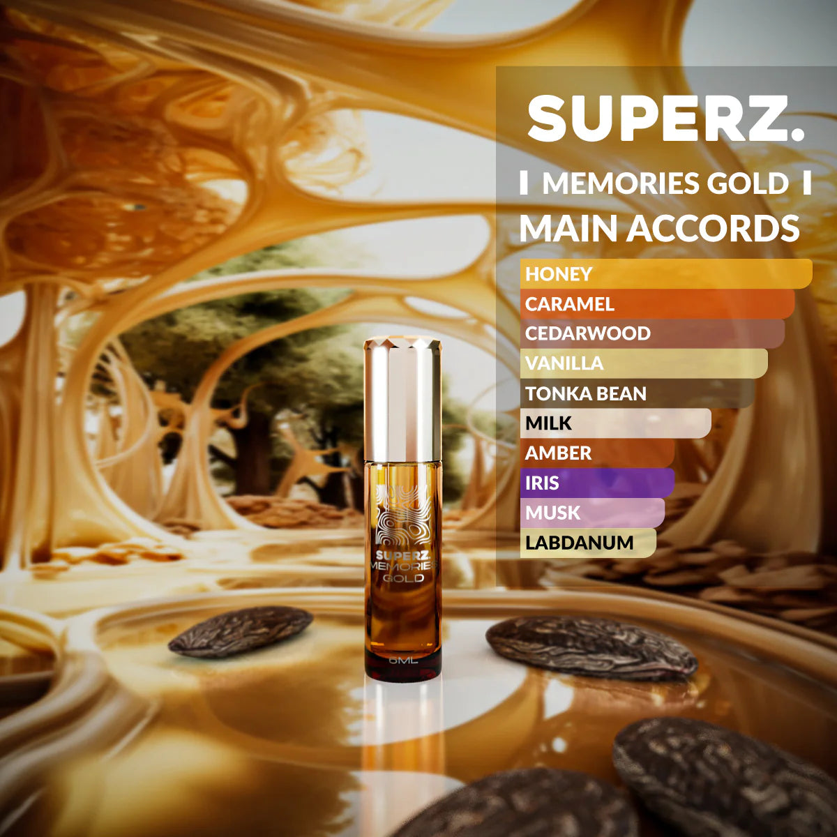 Memories Gold - 6 ml exklusives 100% Parfümöl - Unisex - im neuen Design!