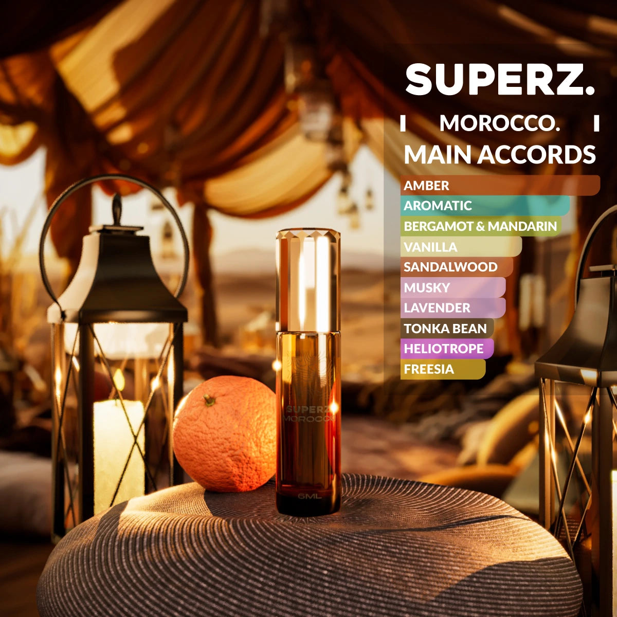 Morocco - 6 ml Exclusive 100% Perfume oil - Unisex - with new box design