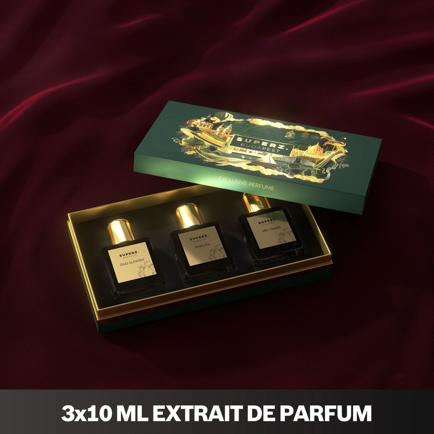 3x10 ml – Výber z Blízkeho Východu – Oud Alfateh & Khalifa & Abu Dhabi – Unisex/Pre mužov