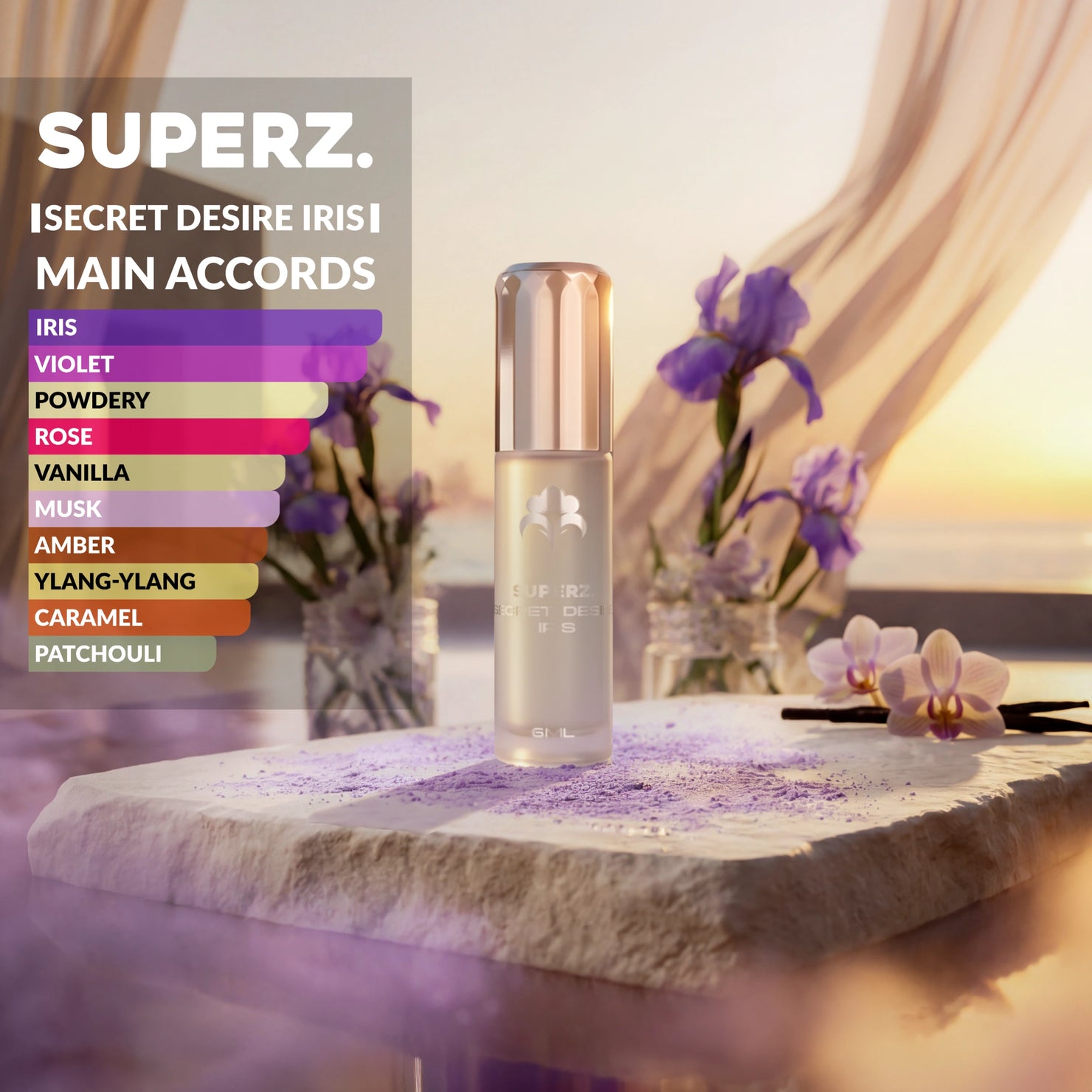 Secret Desire Iris - 6 ml exklusives 100% Parfümöl - Unisex