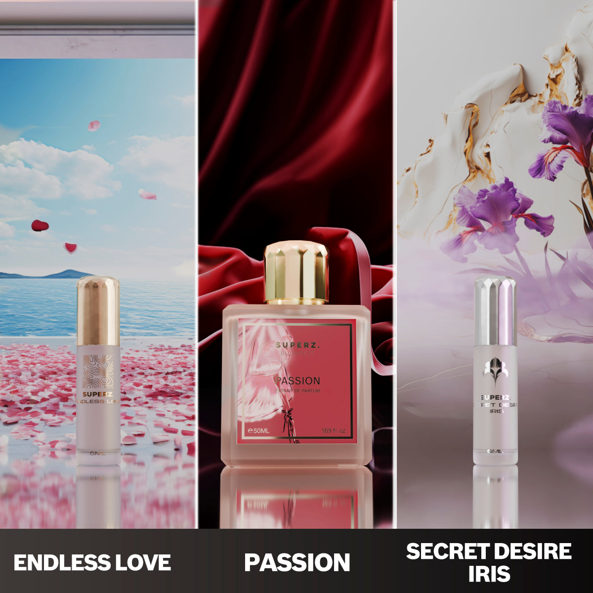 Forbidden Elegance - Passion 50ml & Secret Desire Iris 6ml & Endless Love 6ml - Woman/Unisex