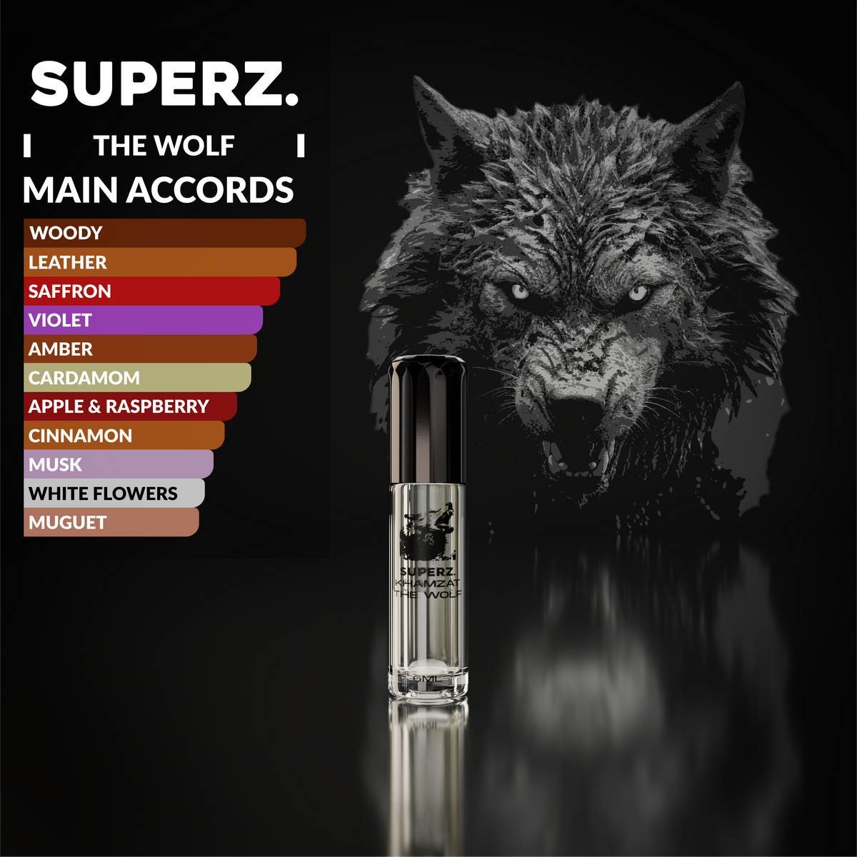 Khamzat The Wolf - 6 ml Exkluzívny 100% parfumový olej - Unisex