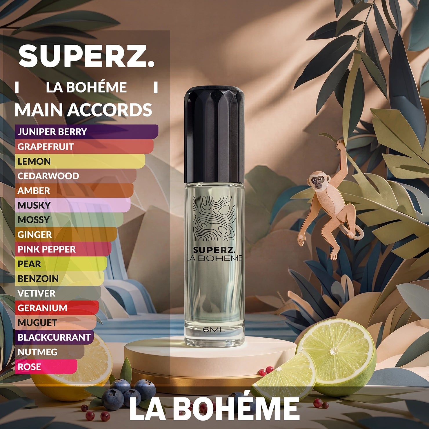 La Bohéme - 6 ml exklusives 100% Parfümöl - Herren